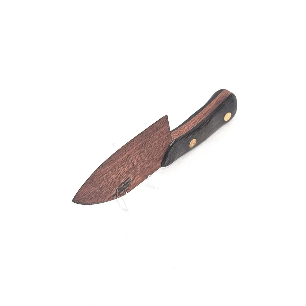 Exotic African Red Wood Handmade Fixed Blade Knife Handcrafted Curved Palm Swell